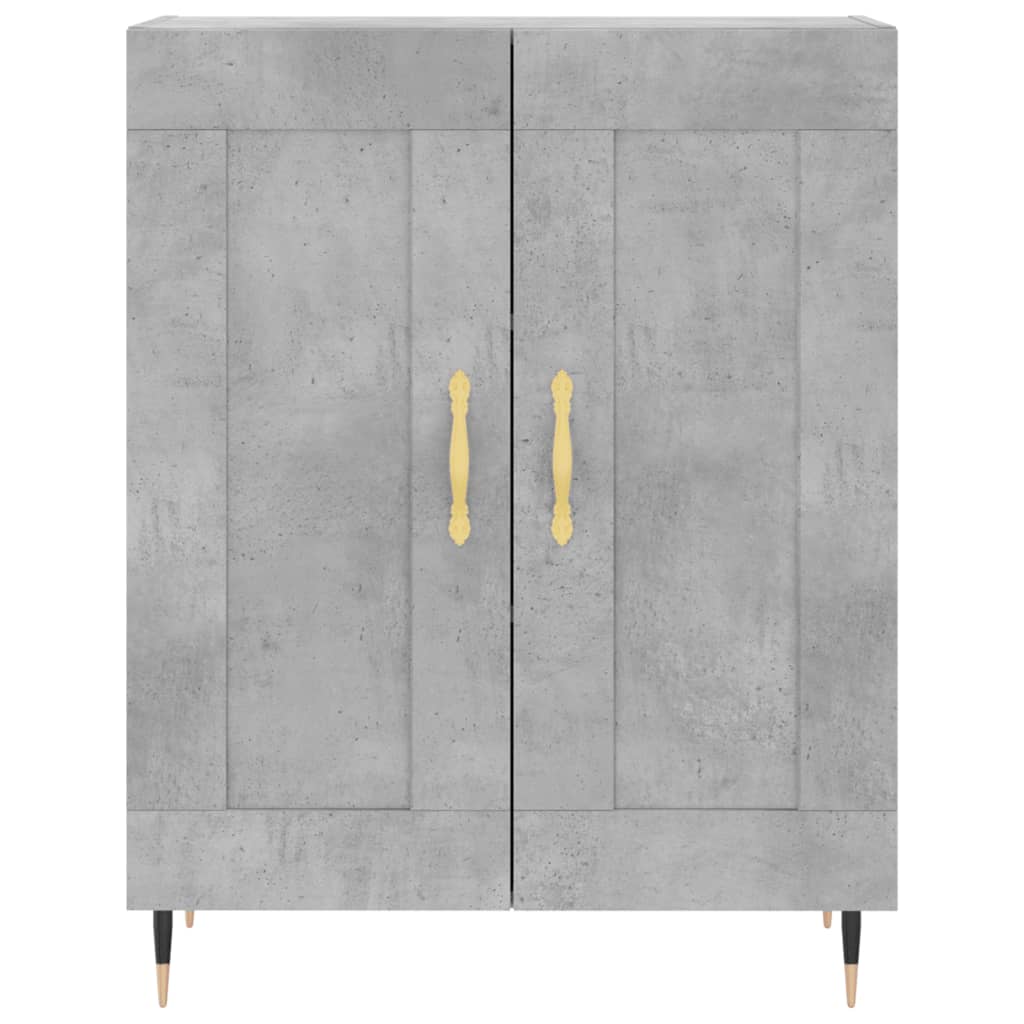 Credenza Grigio Cemento 69,5x34x90 cm in Legno Multistrato