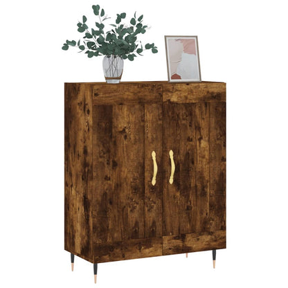 Credenza Rovere Fumo 69,5x34x90 cm in Legno Multistrato