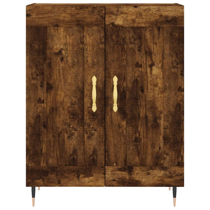Credenza Rovere Fumo 69,5x34x90 cm in Legno Multistrato