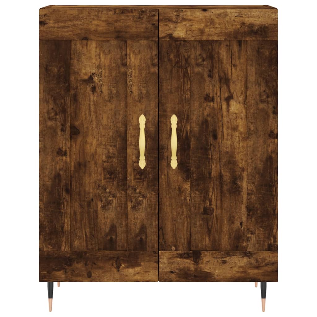 Credenza Rovere Fumo 69,5x34x90 cm in Legno Multistrato