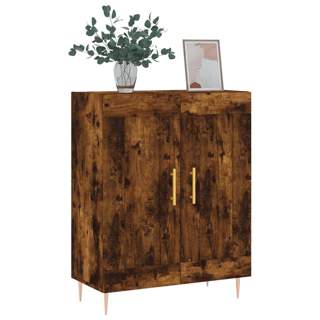 Credenza Rovere Fumo 69,5x34x90 cm in Legno Multistrato