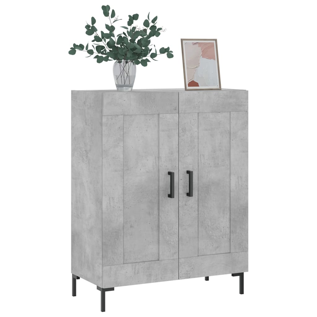 Credenza Grigio Cemento 69,5x34x90 cm in Legno Multistrato