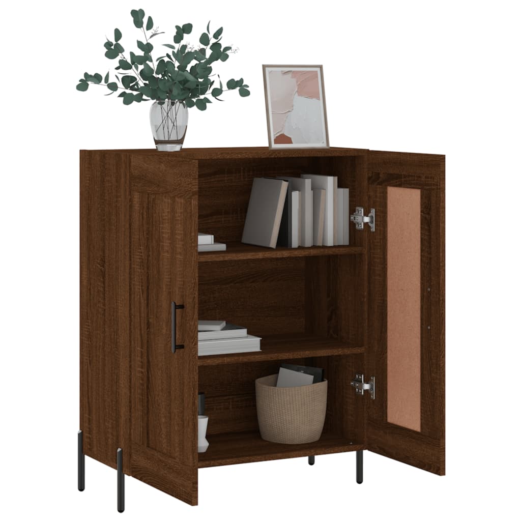 Credenza Rovere Marrone 69,5x34x90 cm in Legno Multistrato