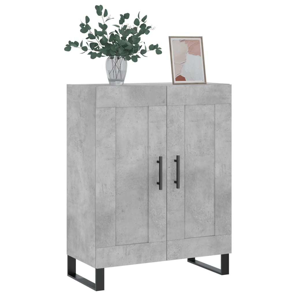 Credenza Grigio Cemento 69,5x34x90 cm in Legno Multistrato