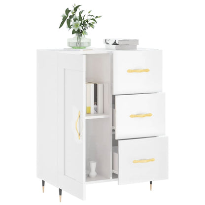 Credenza 69,5x34x90 cm in Legno Multistrato Bianco Lucido