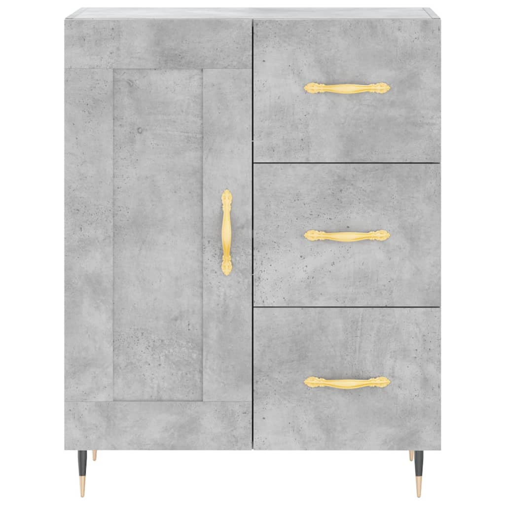 Credenza Grigio Cemento 69,5x34x90 cm in Legno Multistrato