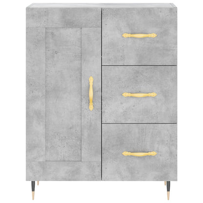 Credenza Grigio Cemento 69,5x34x90 cm in Legno Multistrato