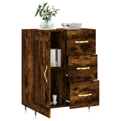 Credenza Rovere Fumo 69,5x34x90 cm in Legno Multistrato