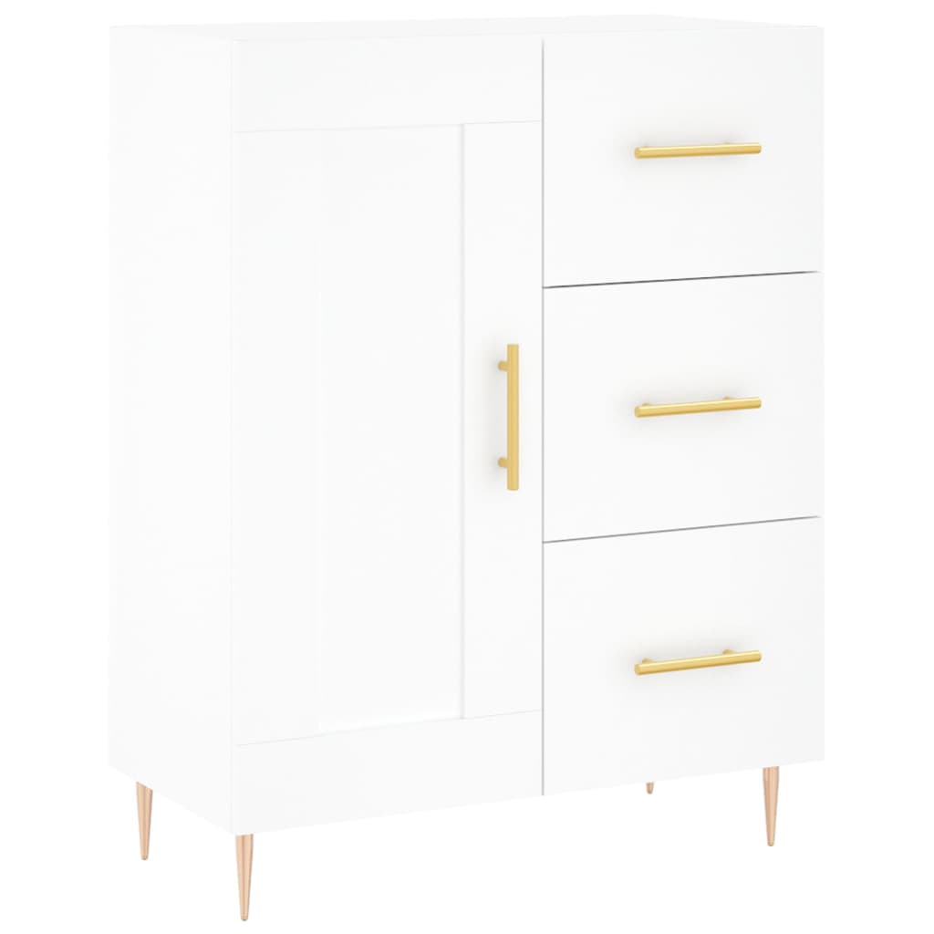 Credenza Bianca 69,5x34x90 cm in Legno Multistrato