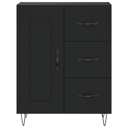 Credenza Nera 69,5x34x90 cm in Legno Multistrato