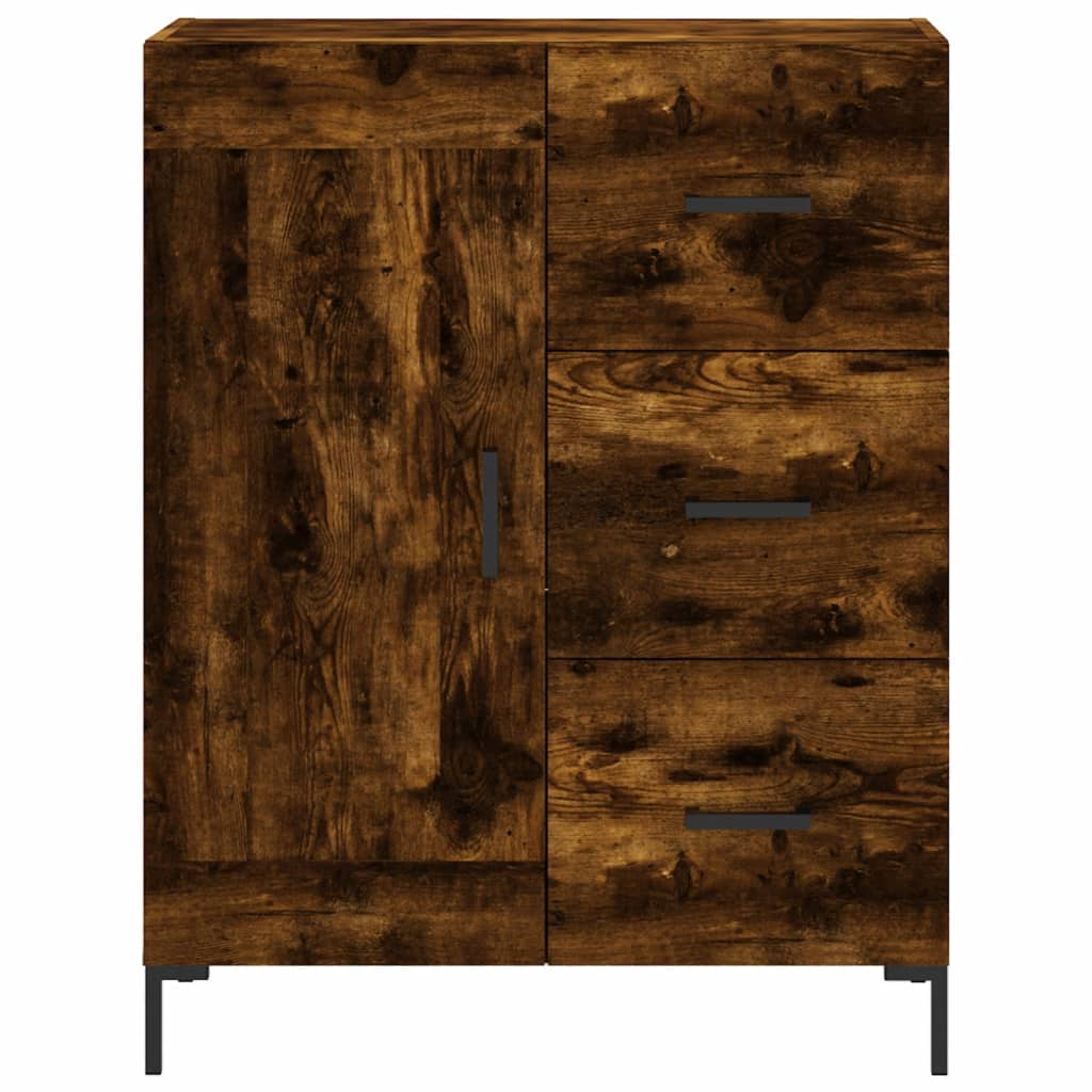 Credenza Rovere Fumo 69,5x34x90 cm in Legno Multistrato