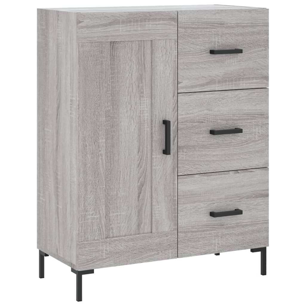 Credenza Grigio Sonoma 69,5x34x90 cm in Legno Multistrato