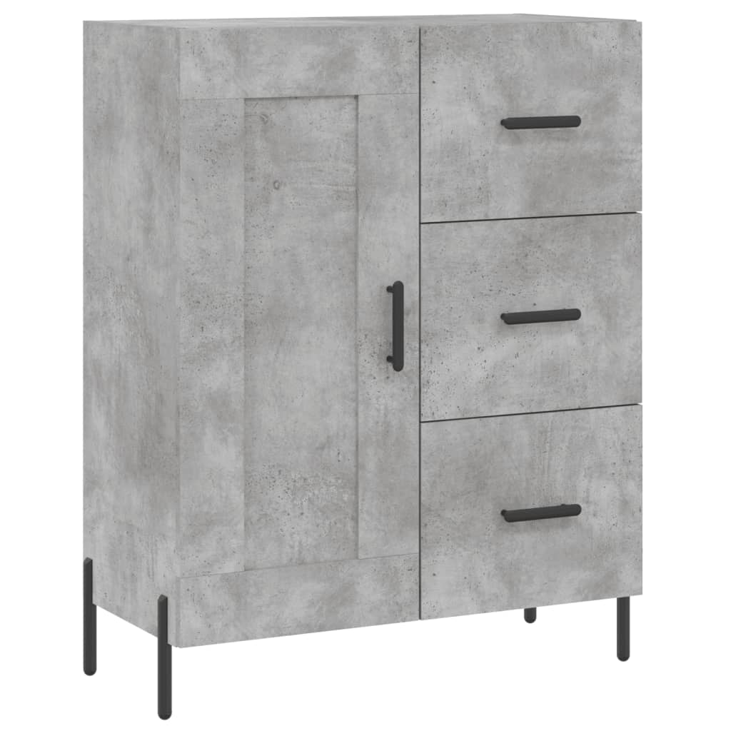 Credenza Grigio Cemento 69,5x34x90 cm in Legno Multistrato