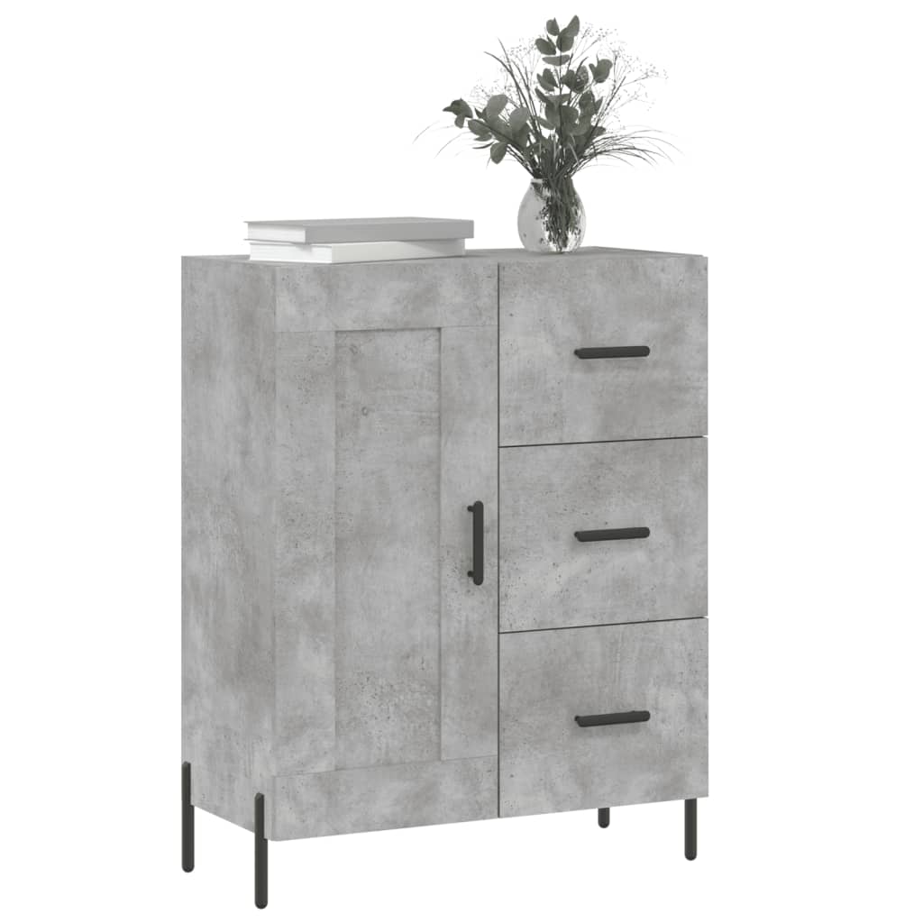Credenza Grigio Cemento 69,5x34x90 cm in Legno Multistrato