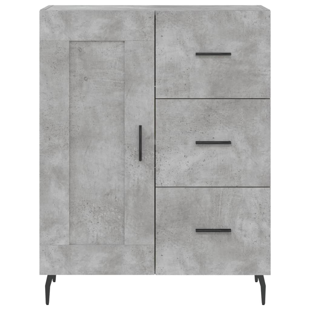 Credenza Grigio Cemento 69,5x34x90 cm in Legno Multistrato