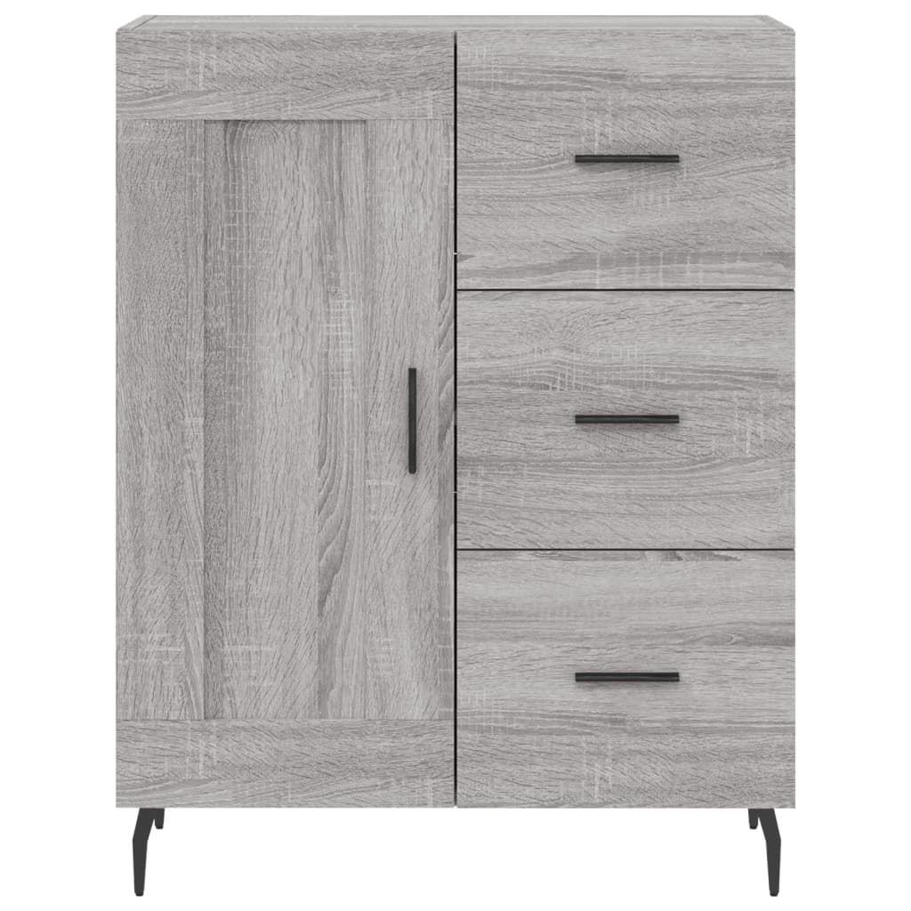 Credenza Grigio Sonoma 69,5x34x90 cm in Legno Multistrato