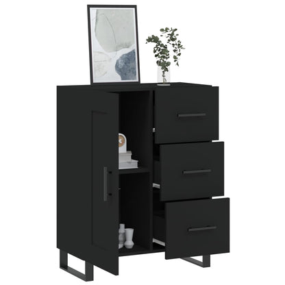Credenza Nera 69,5x34x90 cm in Legno Multistrato