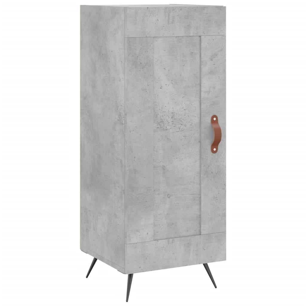 Credenza Grigio Cemento 34,5x34x90 cm in Legno Multistrato
