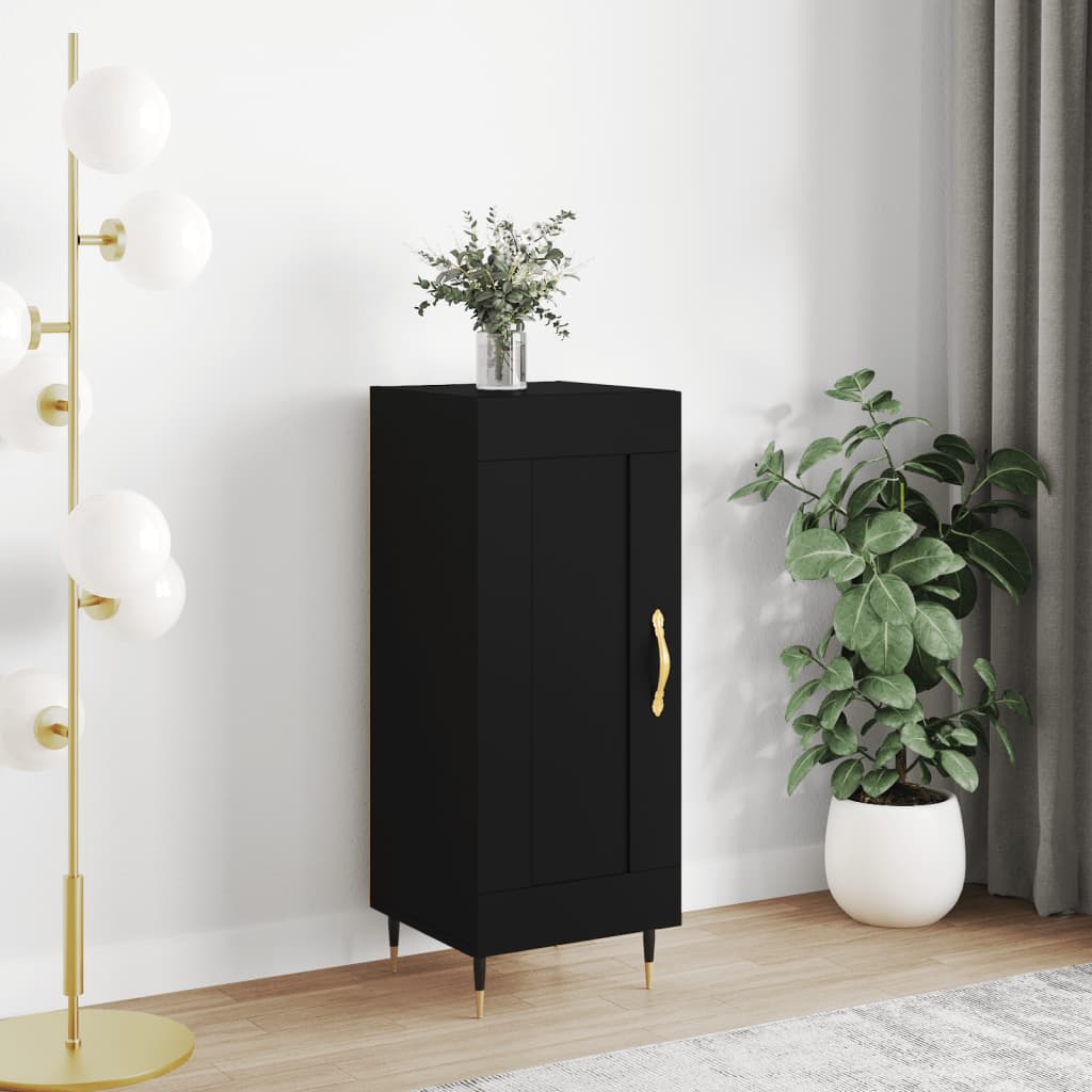 Credenza Nero 34,5x34x90 cm in Legno Multistrato