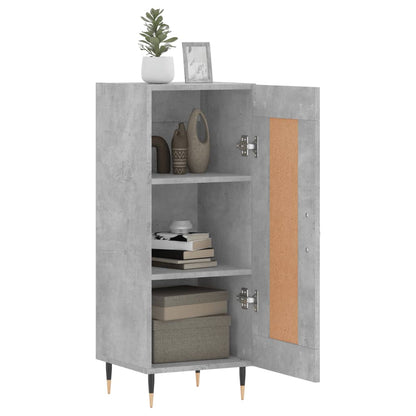 Credenza Grigio Cemento 34,5x34x90 cm in Legno Multistrato