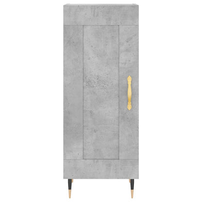 Credenza Grigio Cemento 34,5x34x90 cm in Legno Multistrato