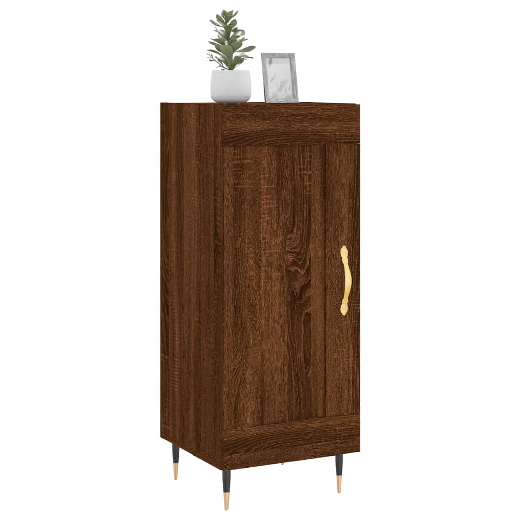 Credenza Rovere Marrone 34,5x34x90 cm in Legno Multistrato