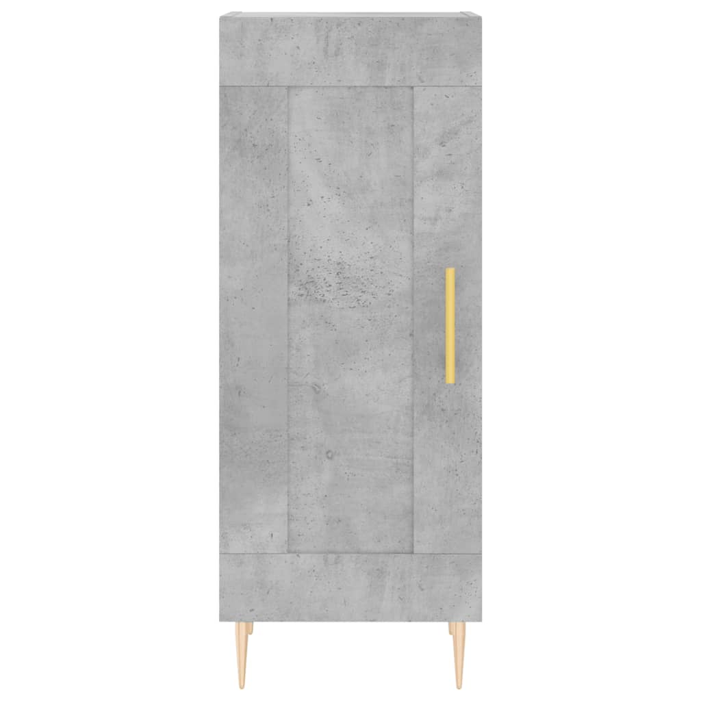 Credenza Grigio Cemento 34,5x34x90 cm in Legno Multistrato