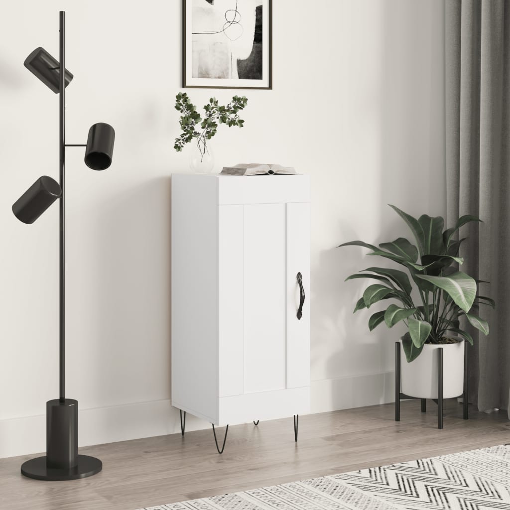 Credenza Bianca 34,5x34x90 cm in Legno Multistrato