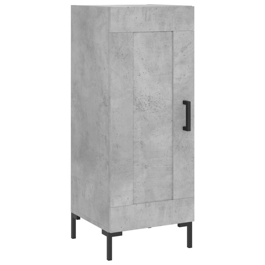 Credenza Grigio Cemento 34,5x34x90 cm in Legno Multistrato