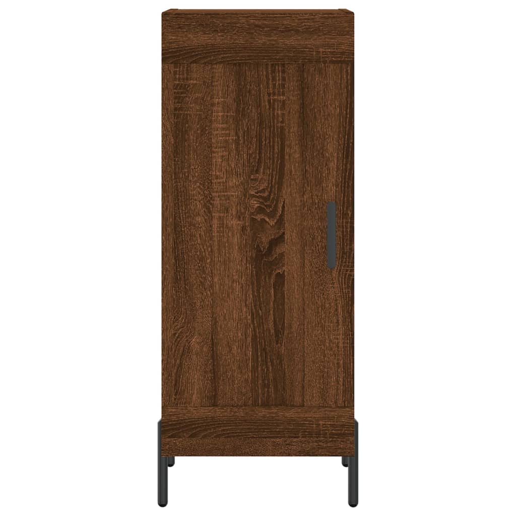 Credenza Rovere Marrone 34,5x34x90 cm in Legno Multistrato