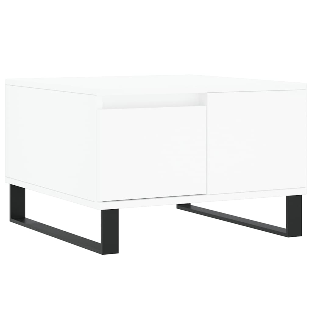 Tavolino da Salotto Bianco 55x55x36,5 cm in Legno Multistrato