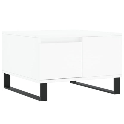 Tavolino da Salotto Bianco 55x55x36,5 cm in Legno Multistrato