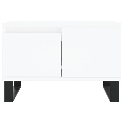 Tavolino da Salotto Bianco 55x55x36,5 cm in Legno Multistrato