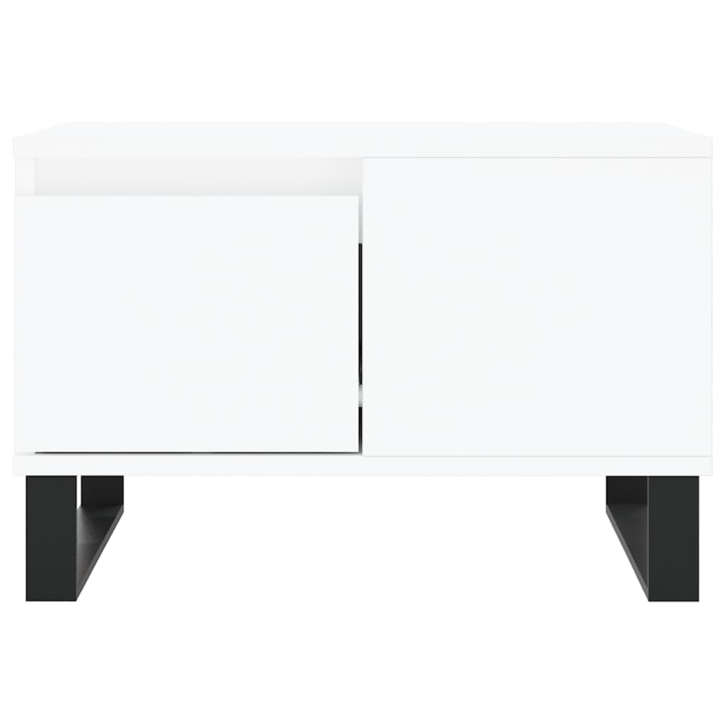 Tavolino da Salotto Bianco 55x55x36,5 cm in Legno Multistrato
