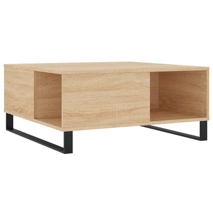 Tavolino Salotto Rovere Sonoma 80x80x36,5 cm Legno Multistrato