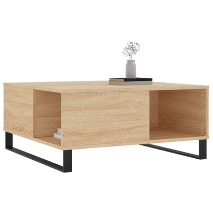 Tavolino Salotto Rovere Sonoma 80x80x36,5 cm Legno Multistrato