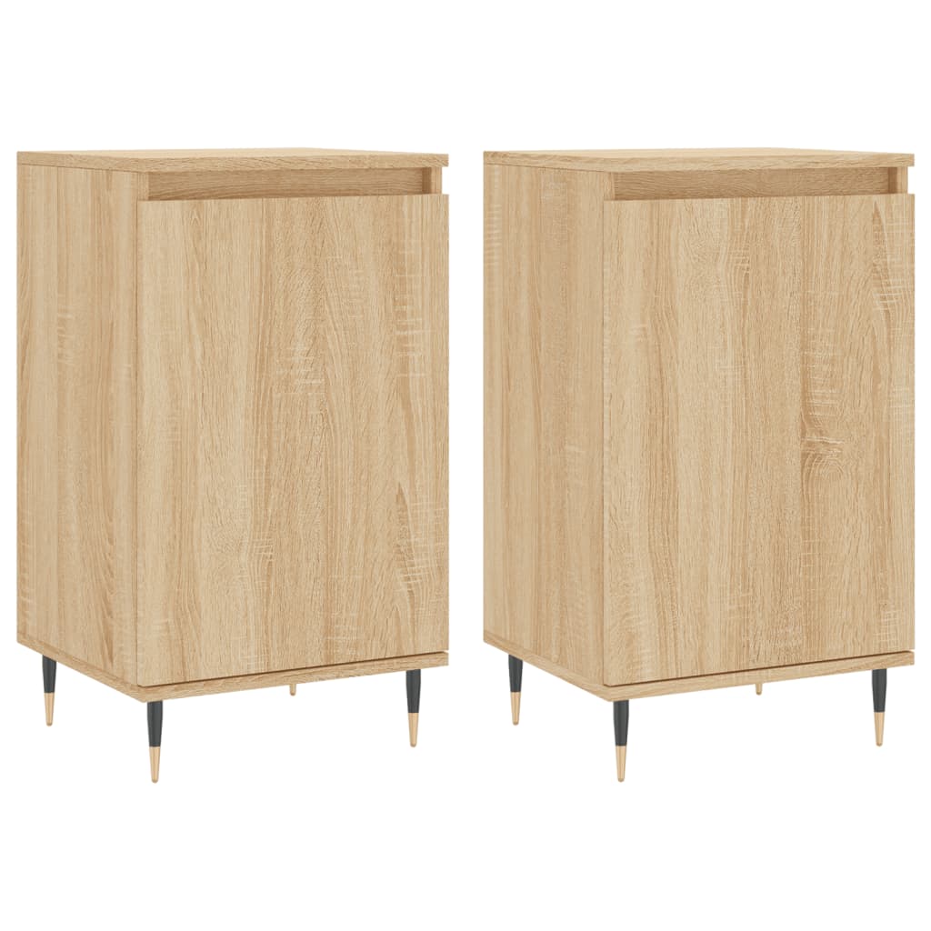 Credenze 2 pz Rovere Sonoma 40x35x70 cm in Legno Multistrato
