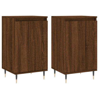 Credenze 2 pz Rovere Marrone 40x35x70 cm in Legno Multistrato