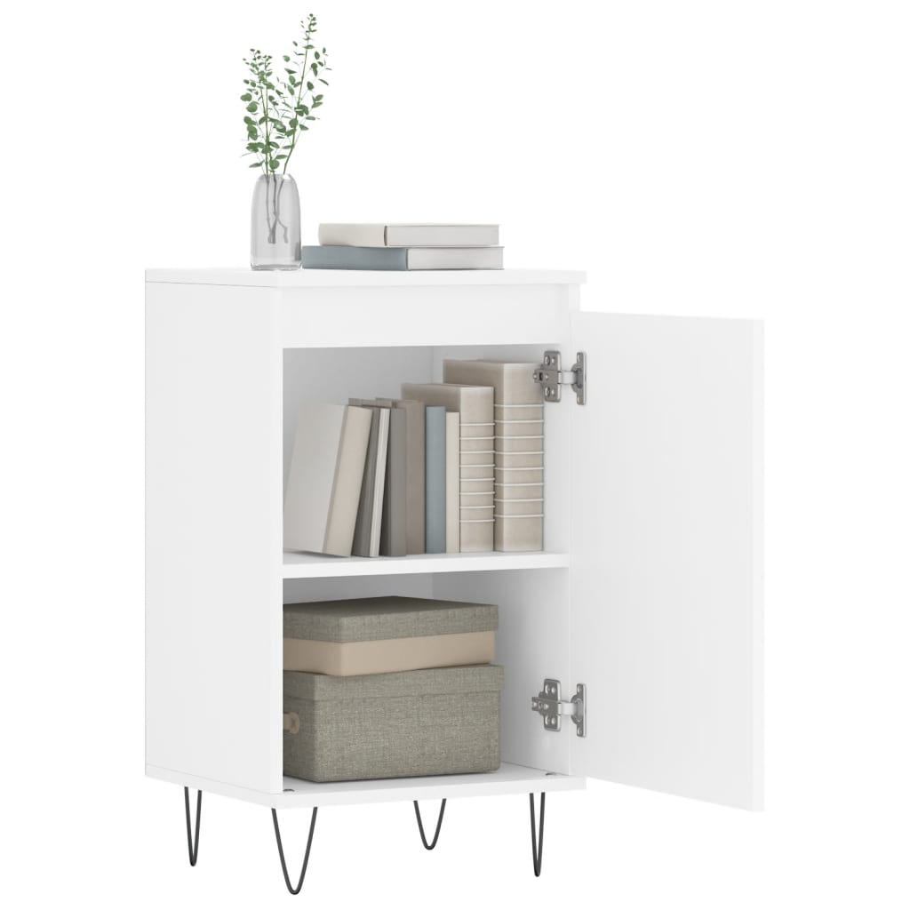 Credenze 2 pz Bianche 40x35x70 cm in Legno Multistrato
