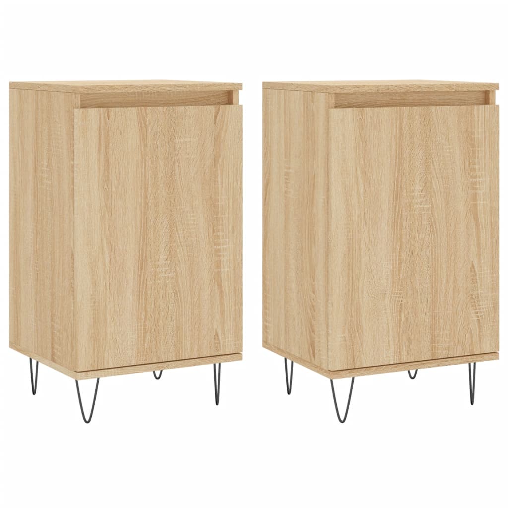 Credenze 2 pz Rovere Sonoma 40x35x70 cm in Legno Multistrato