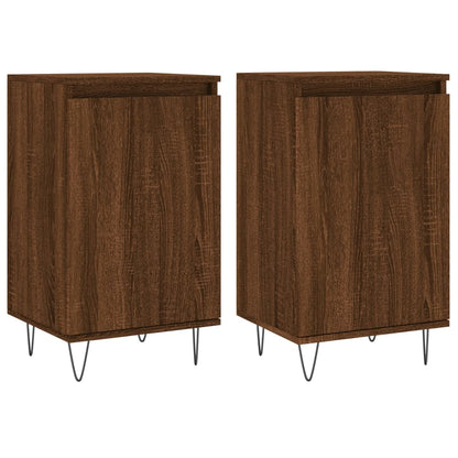 Credenze 2 pz Rovere Marrone 40x35x70 cm in Legno Multistrato