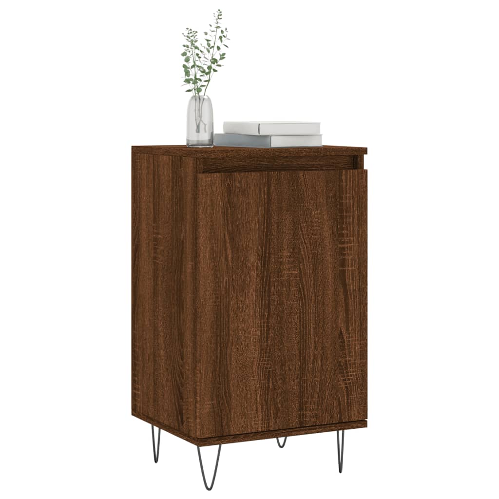 Credenze 2 pz Rovere Marrone 40x35x70 cm in Legno Multistrato