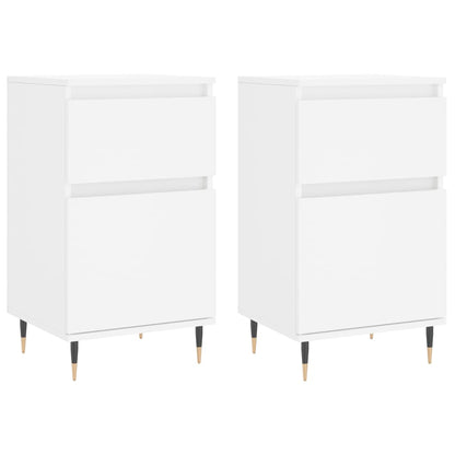 Credenze 2 pz Bianche 40x35x70 cm in Legno Multistrato