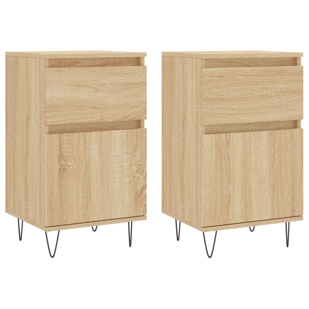 Credenze 2 pz Rovere Sonoma 40x35x70 cm in Legno Multistrato