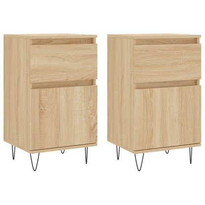 Credenze 2 pz Rovere Sonoma 40x35x70 cm in Legno Multistrato