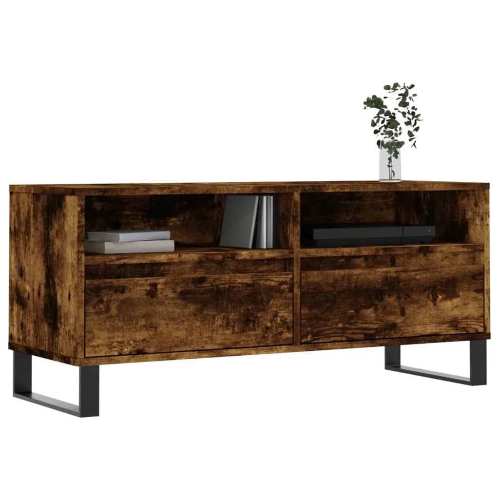 Mobile TV Rovere Fumo 100x34,5x44,5 cm in Legno Multistrato