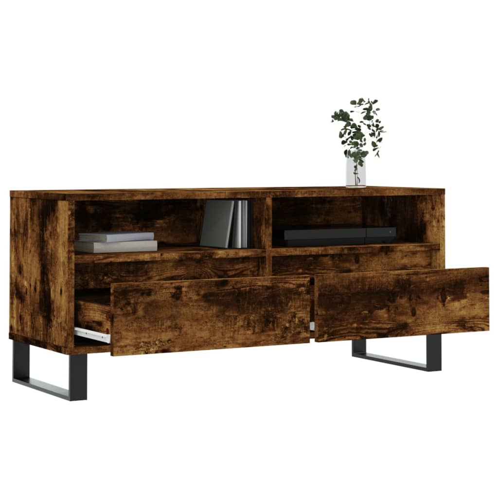 Mobile TV Rovere Fumo 100x34,5x44,5 cm in Legno Multistrato