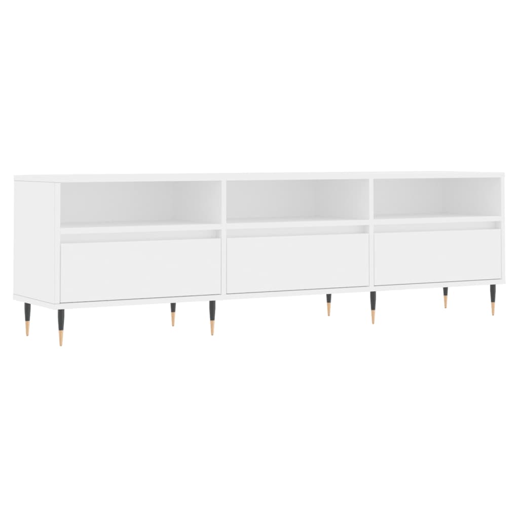 Mobile Porta TV Bianco 150x30x44,5 cm in Legno Multistrato