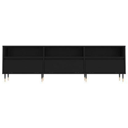 Mobile Porta TV Nero 150x30x44,5 cm in Legno Multistrato