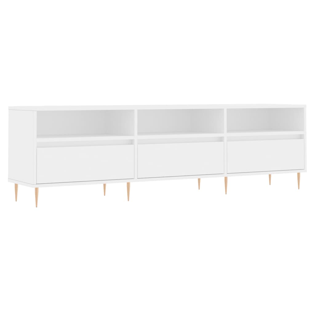 Mobile Porta TV Bianco 150x30x44,5 cm in Legno Multistrato